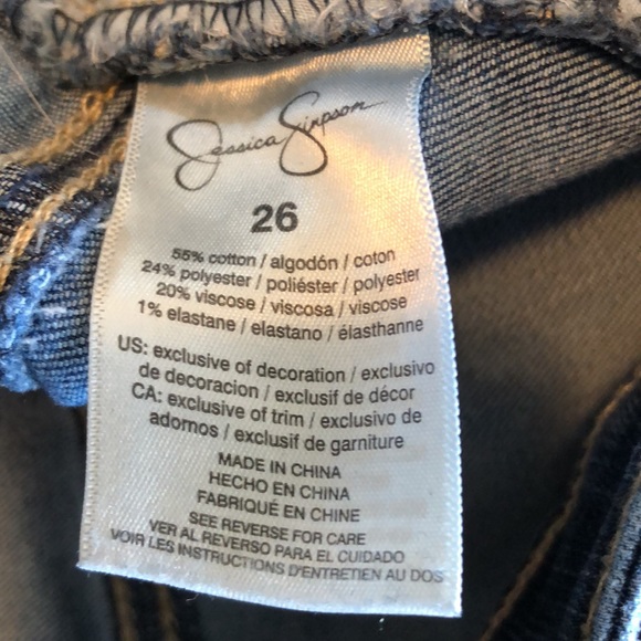 Women’s size 26 Jessica Simpson curvy high rise skinny blue jeans - Picture 11 of 12